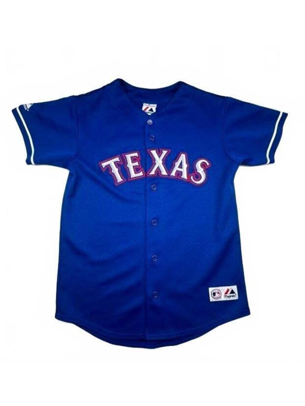 Majestic Kids L Texas Rangers Mark Teixeira #23 Baseball Jersey Blue
